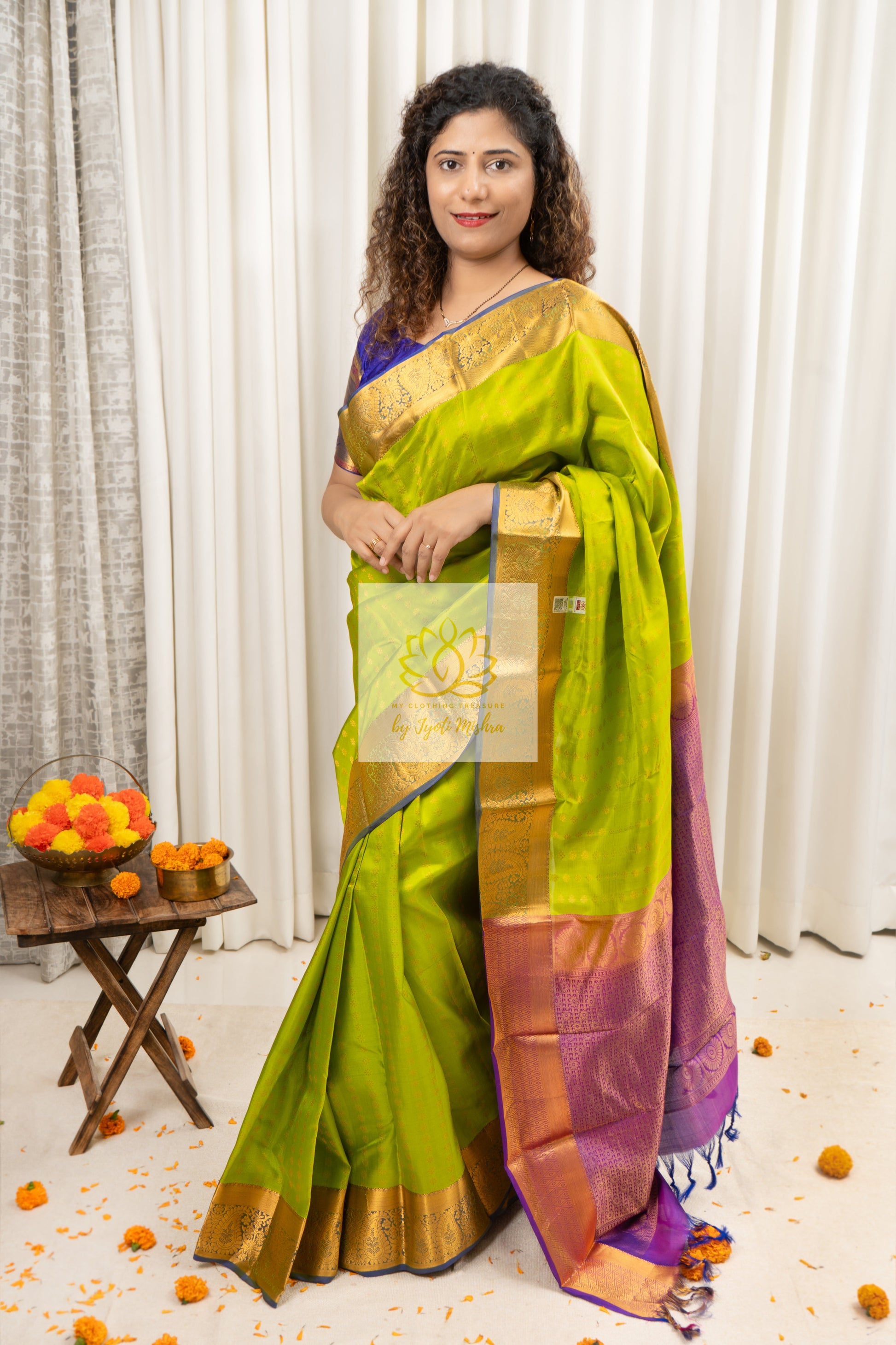 Kanjivaram Silk Saree- Green