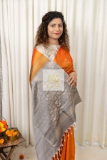 Load image into Gallery viewer, Kanjivaram Soft Silk Saree- Orange
