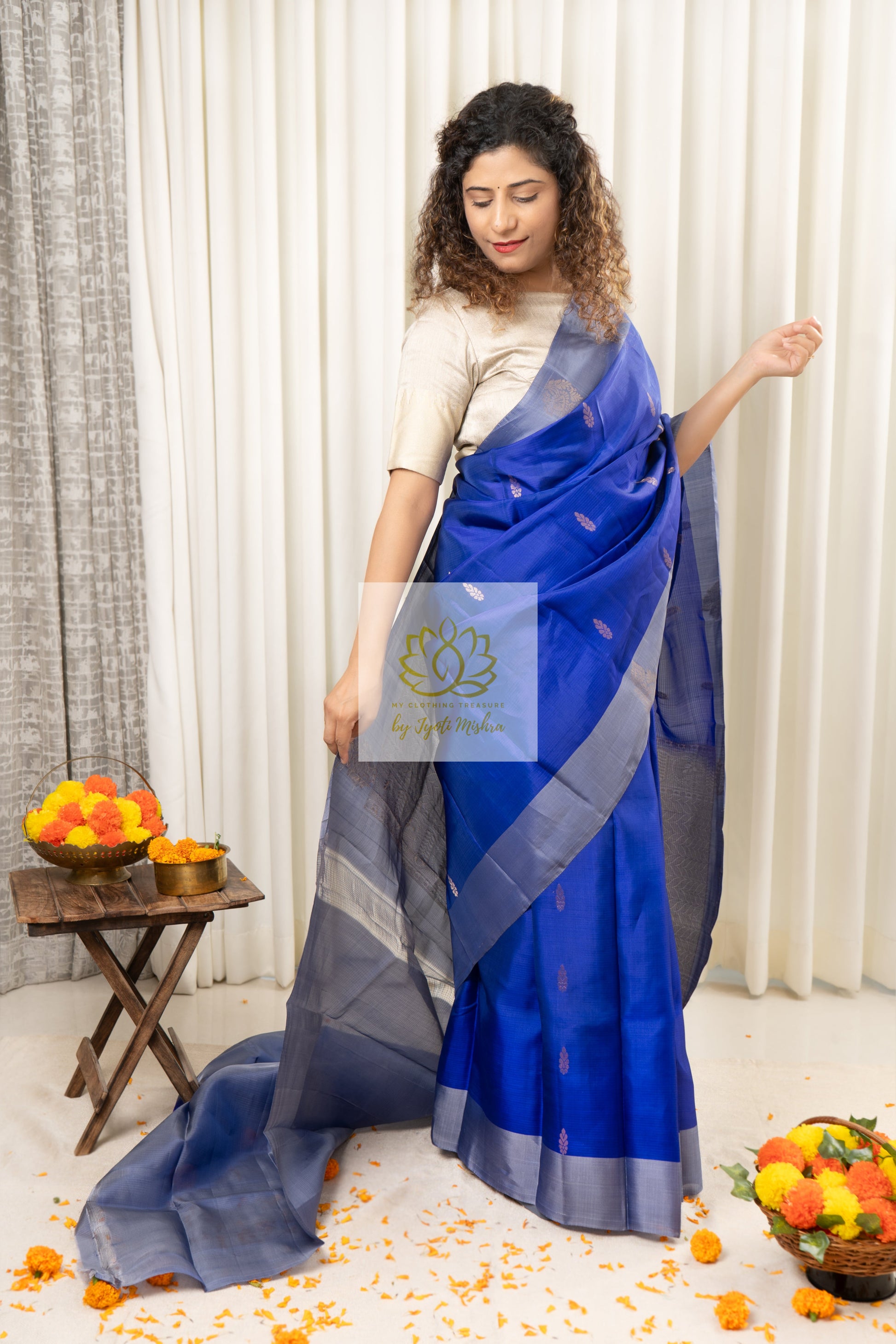 Kanjivaram Soft Silk Saree- Royal Blue