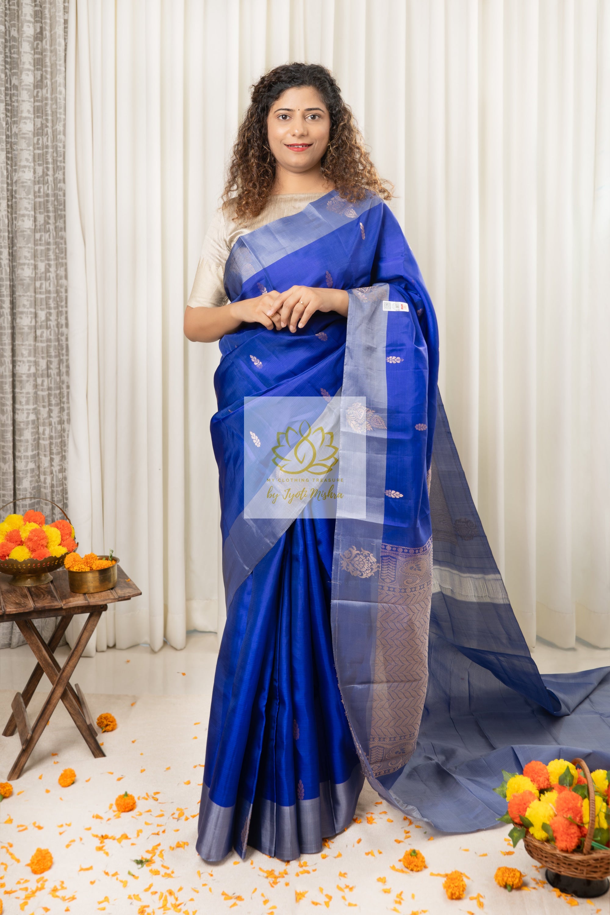 Kanjivaram Soft Silk Saree- Royal Blue