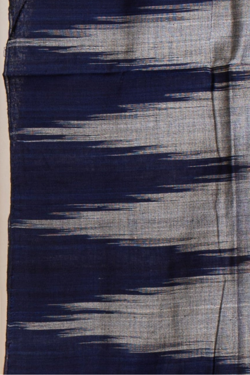 Kargil Cotton Saree- Grey Navy