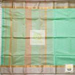 Load image into Gallery viewer, Maheshwari Silk Cotton Saree - Mint Green
