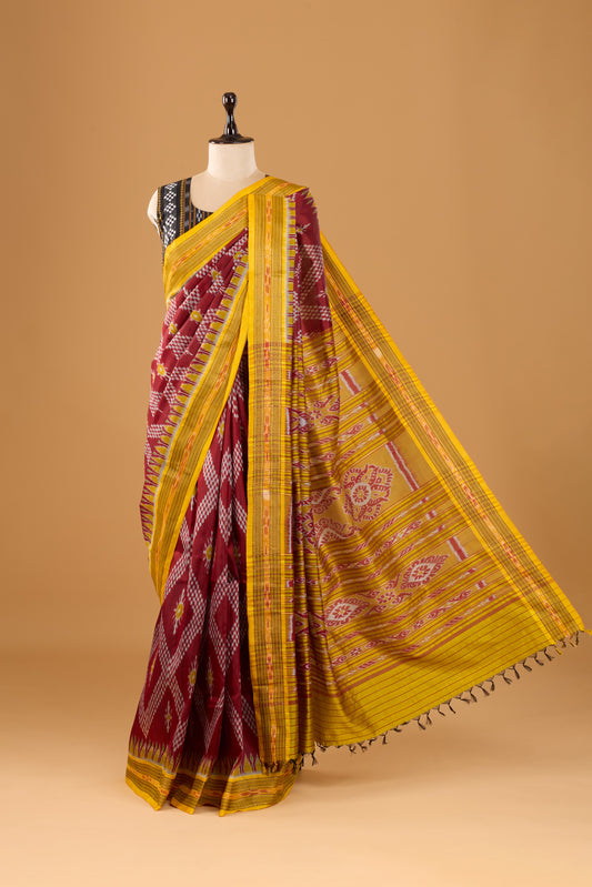 Exclusive Odisha Ikkat Nuapatna Silk Saree - Tarabali