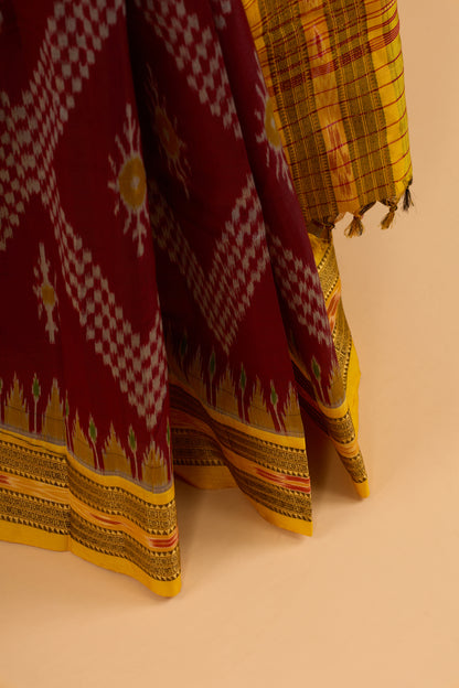 Exclusive Odisha Ikkat Nuapatna Silk Saree - Tarabali