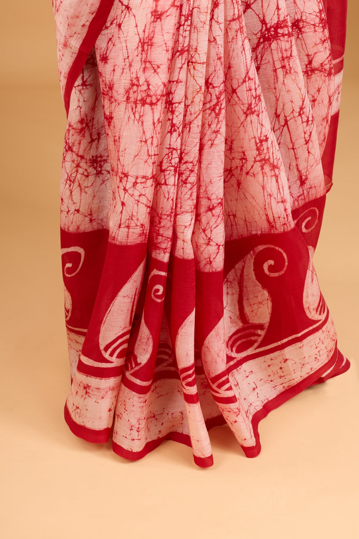 Murshidabad Pure Silk Saree With Hand Batik Print