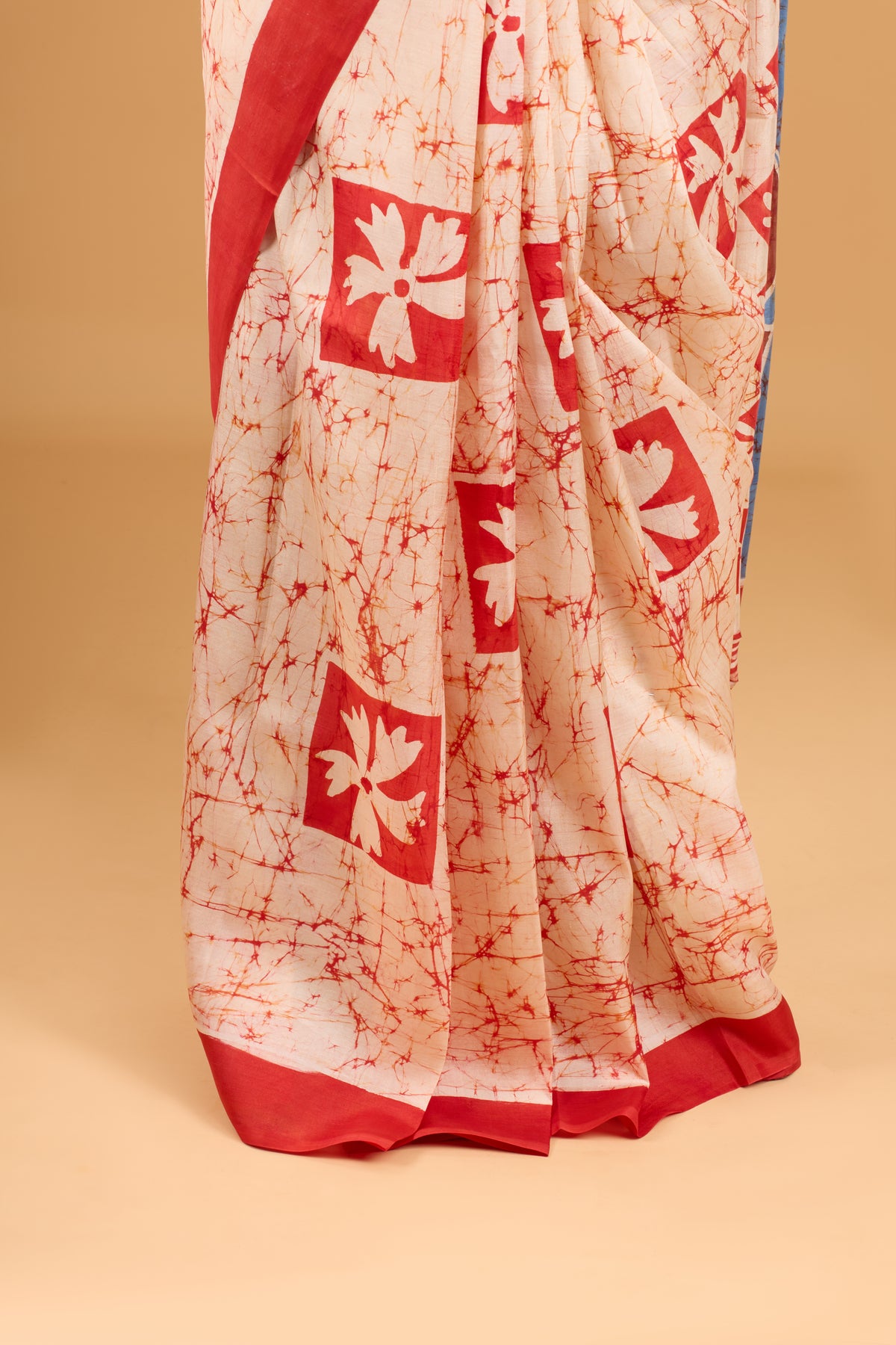 Murshidabad Pure Silk Saree Hand Batik Print