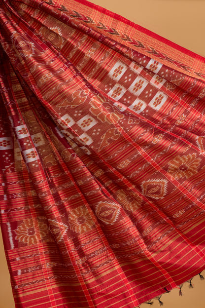 Nabakothi Khandua Silk Saree: Royal Blue