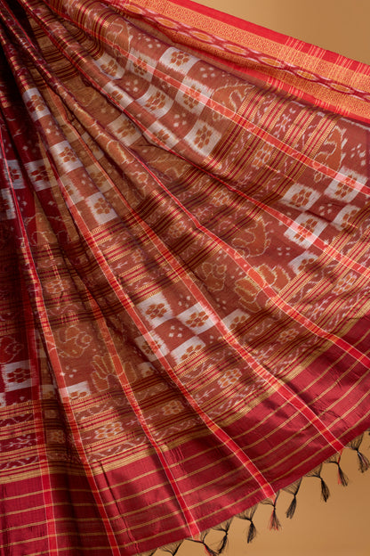 Nabakothi Khandua Pure Silk Saree: Purple