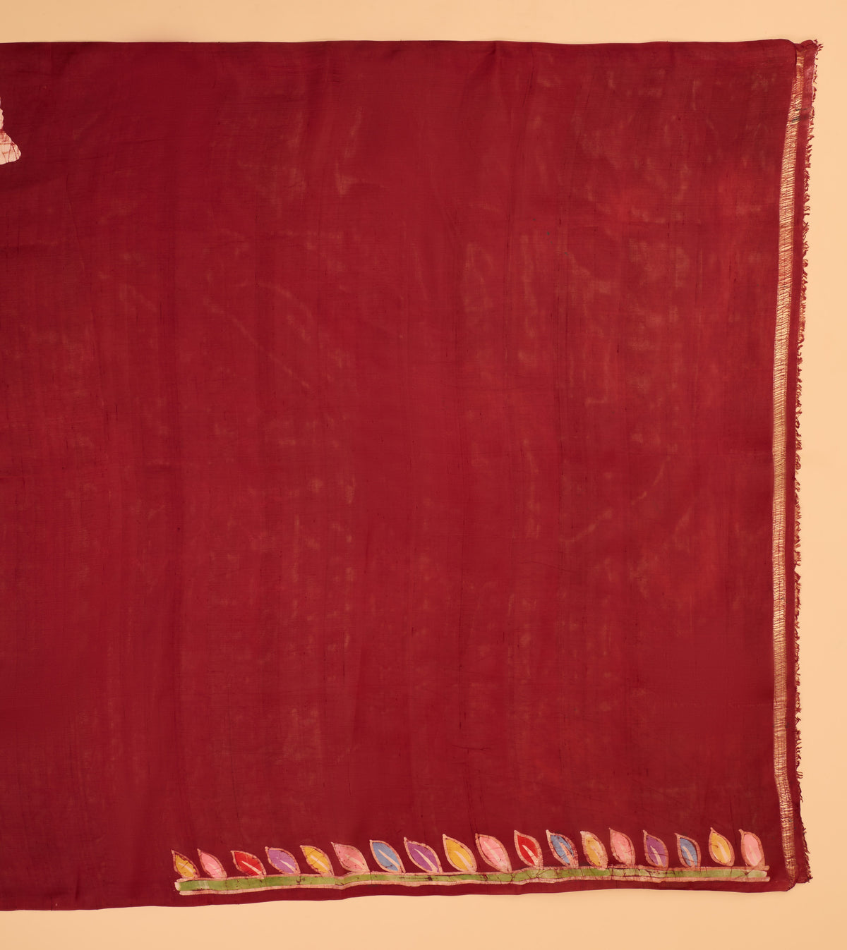 Murshidabad Pure Silk Saree With Hand Batik Print