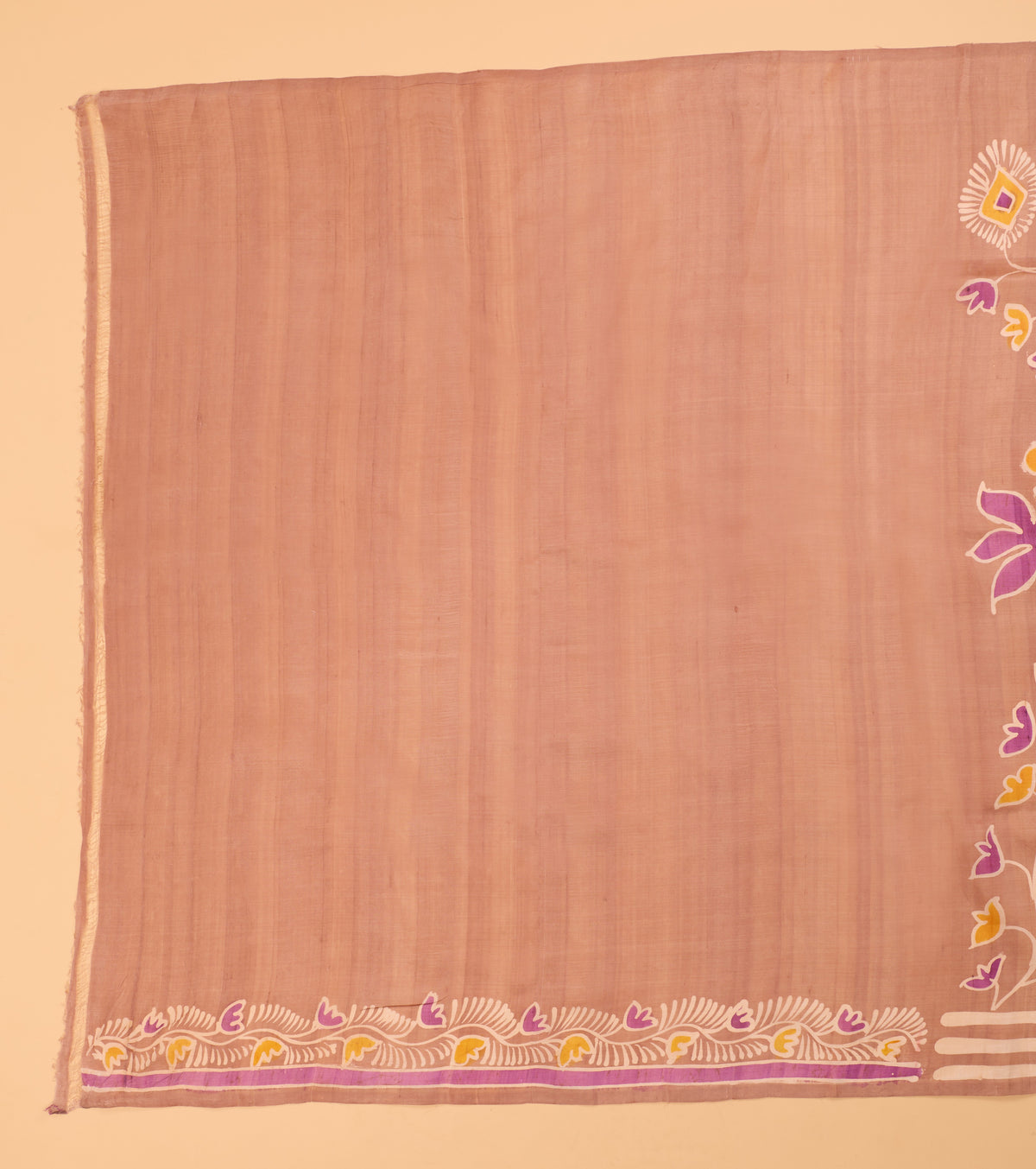 Murshidabad Pure Silk Saree With Hand Batik Print