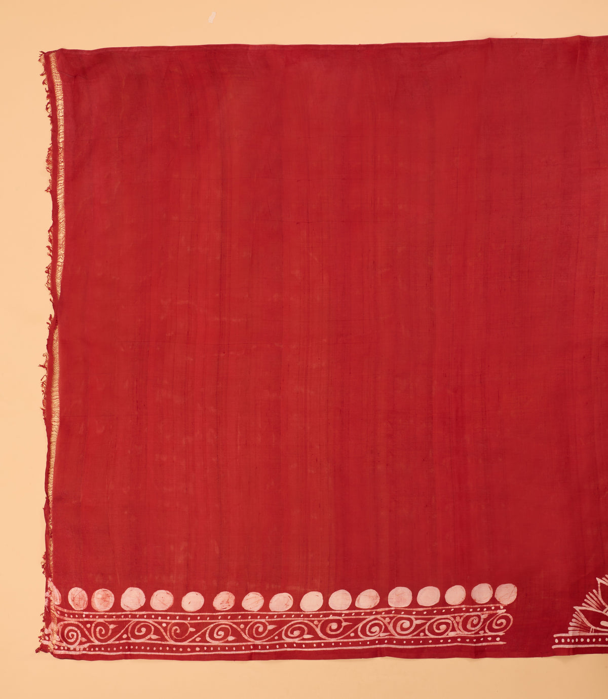 Murshidabad Pure Silk Saree With Hand Batik Print