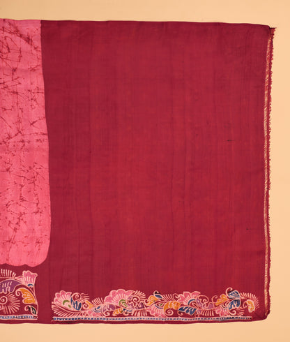 Murshidabad Pure Silk Saree With Hand Batik Print