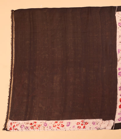 Murshidabad Pure Silk Saree With Hand Batik Print