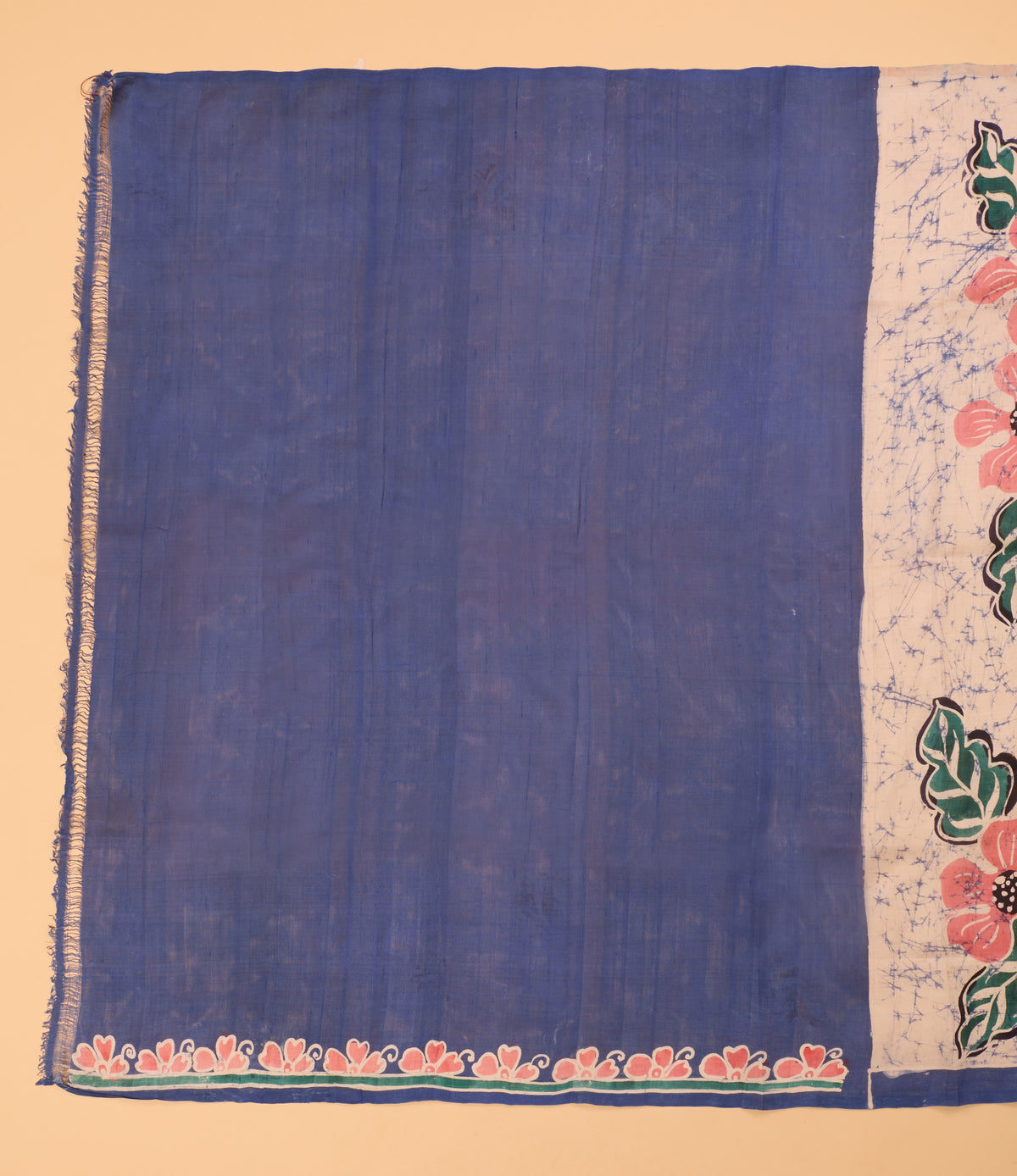 Murshidabad Pure Silk Saree With Hand Batik Print