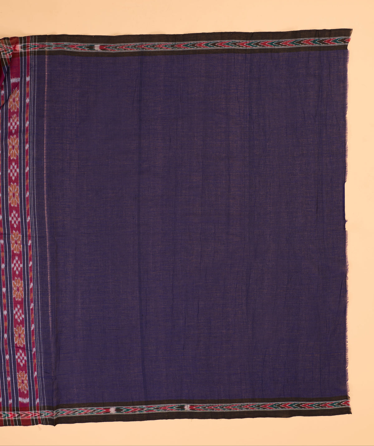 Odisha Ikkat Khandua Cotton Saree - Navy