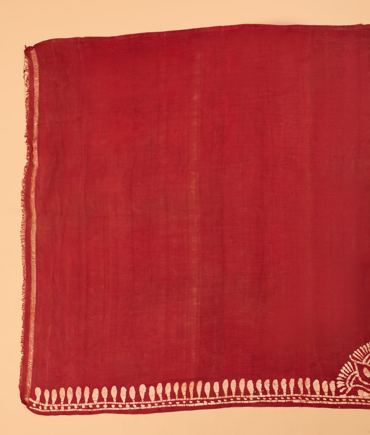 Murshidabad Pure Silk Saree With Hand Batik Print
