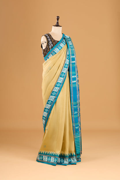Exclusive Odisha Ikkat Nuapatna Silk Saree  - Beige