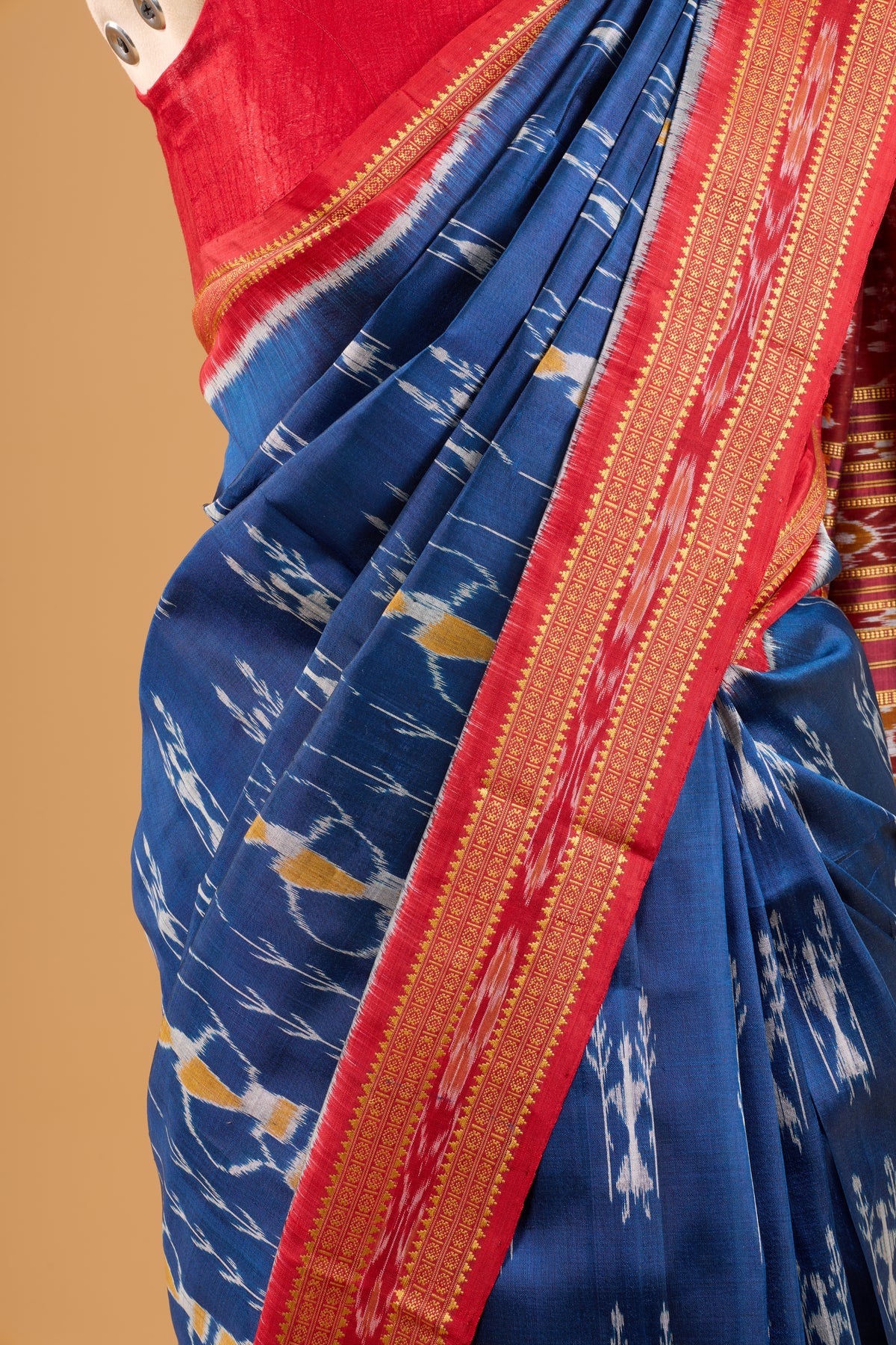 Odisha Ikkat Khandua Silk Saree- Teal