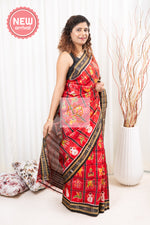 Load image into Gallery viewer, Nabakothi Khandua Silk Saree: Red Saree
