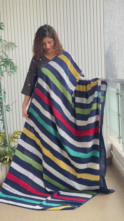 Hand Block Print Pure Cotton Saree
