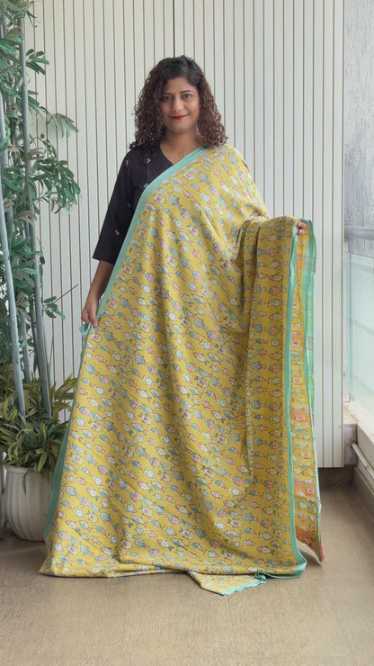 Hand Block Print Pure Cotton Saree