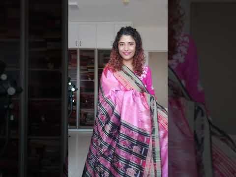 Sachipaar Khandua Silk Saree: Pink