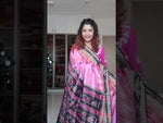 Load and play video in Gallery viewer, Sachipaar Khandua Silk Saree: Pink
