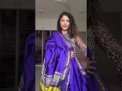 Exclusive Dongria Silk Saree - Indigo