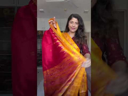 Odisha Ikkat Pure Khandua Silk Saree - Red