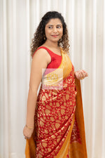 Load image into Gallery viewer, Pure Banarasi Kaddi Georgette Saree- Deep Red Saree
