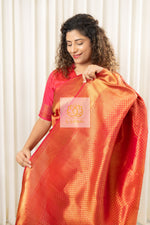 Load image into Gallery viewer, Pure Kanjivaram Silk Saree- Gold Pink
