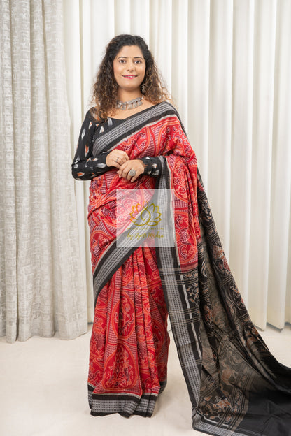 Sambalpuri Bandha Cotton Saree- Rasi Saree