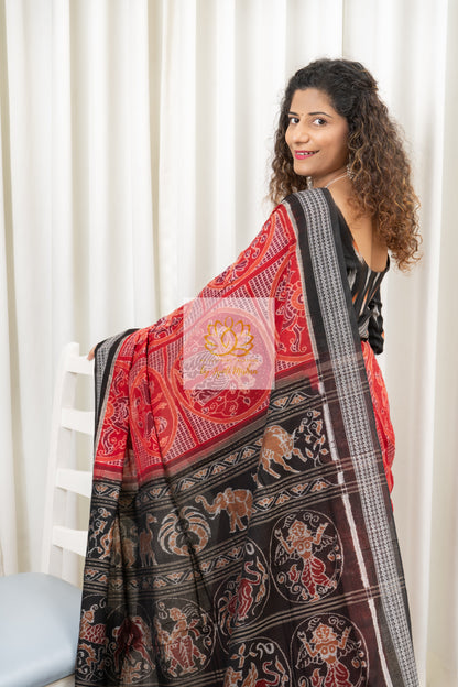 Sambalpuri Bandha Cotton Saree- Rasi Saree