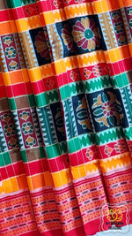 Load image into Gallery viewer, Sambalpuri Ikkat Cotton Saree - Utkala Laxmi Saree
