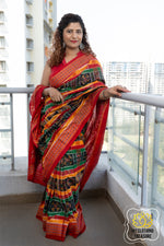 Load image into Gallery viewer, Sambalpuri Ikkat Cotton Saree - Utkala Laxmi Saree
