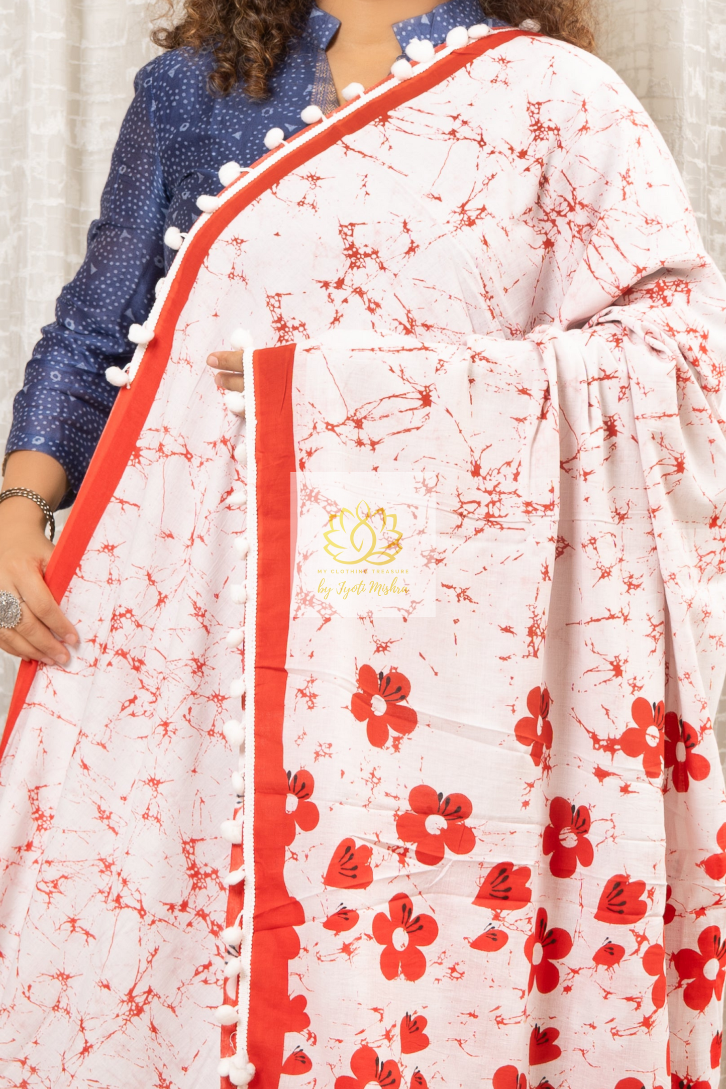 Screen Print Pure Cotton Saree
