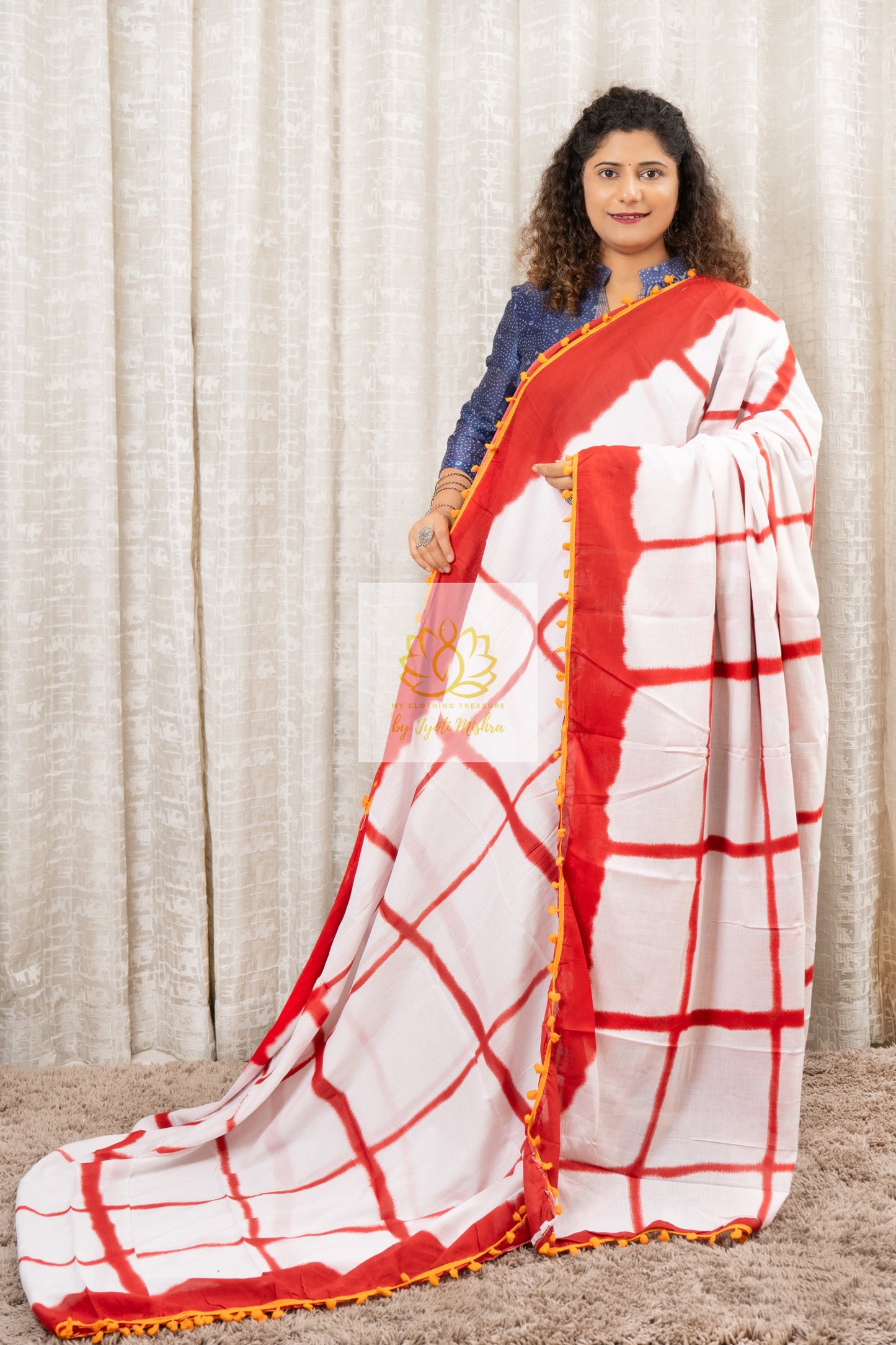 Screen Print Pure Cotton Saree