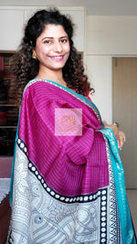 Load image into Gallery viewer, Zari Checks Dola Silk Saree - Burgundy
