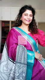 Load image into Gallery viewer, Zari Checks Dola Silk Saree - Burgundy
