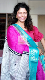 Load image into Gallery viewer, Zari Checks Dola Silk Saree - Pink
