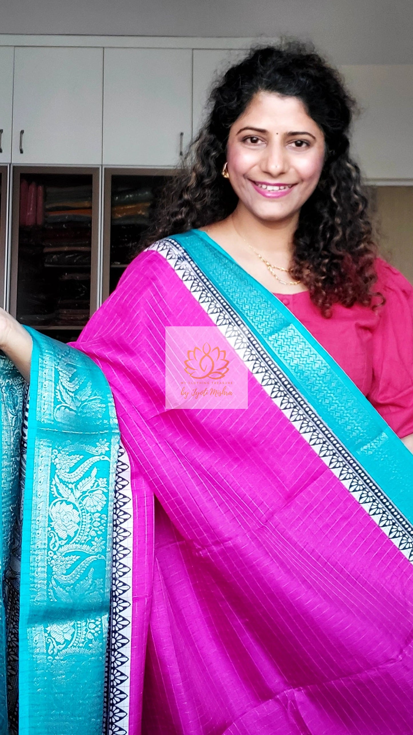 Zari Checks Dola Silk Saree - Pink