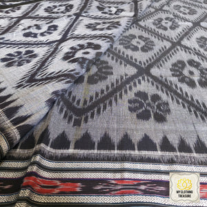 Khandua Cotton Saree - Grey