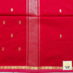 Load image into Gallery viewer, Maheshwari Silk Cotton Saree - Red
