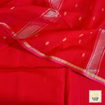 Load image into Gallery viewer, Maheshwari Silk Cotton Saree - Red
