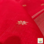 Load image into Gallery viewer, Maheshwari Silk Cotton Saree - Red
