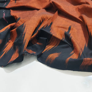 Kargil Cotton Saree- Rust Orange