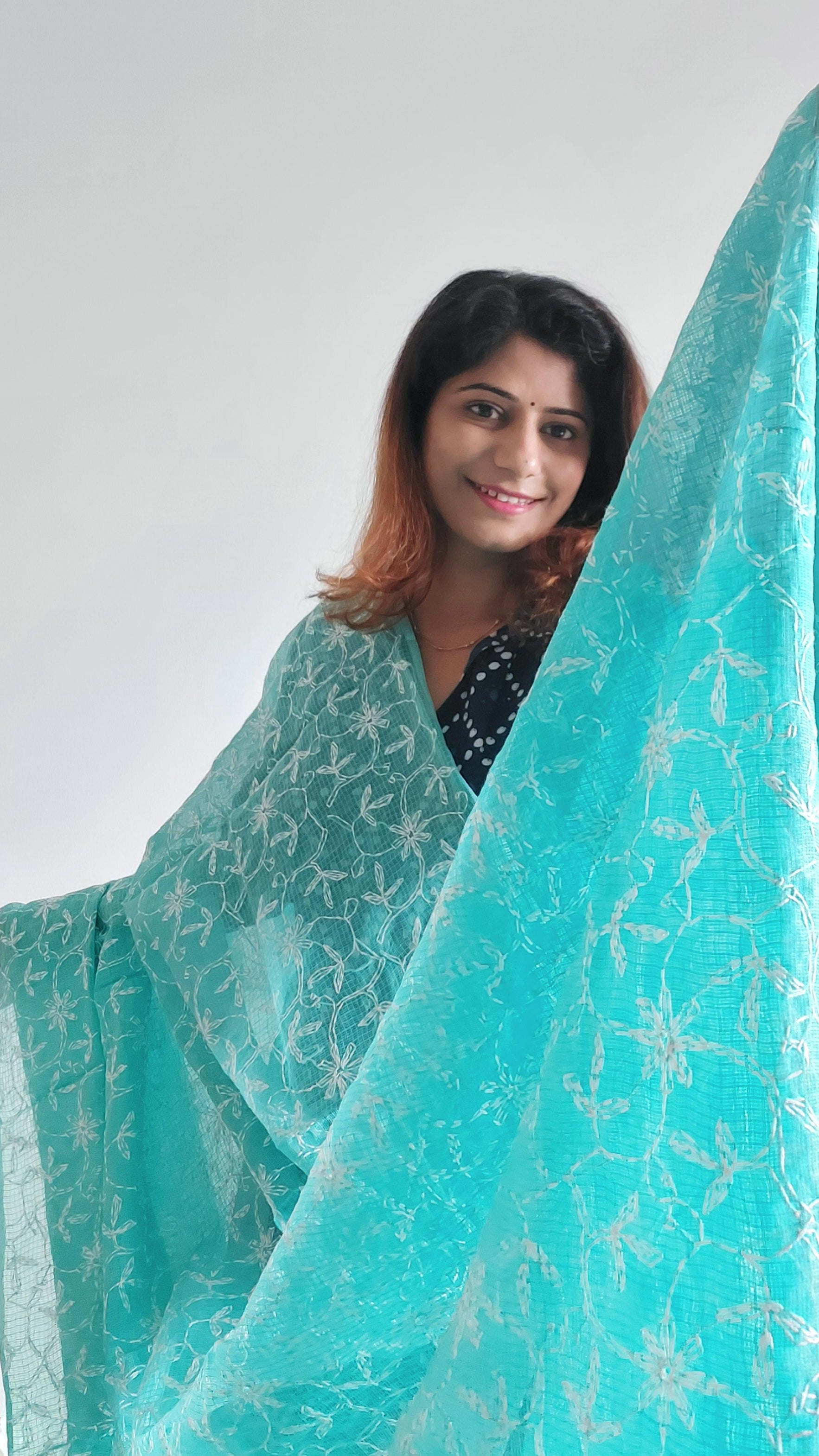 Chikankari cotton hand work saree – The Chikan Store