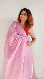 Load image into Gallery viewer, Zari on Mulmul - Baby Pink
