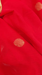 Load image into Gallery viewer, Pure Khadi Zari Woven Jamdani- Red
