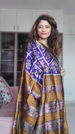 Load image into Gallery viewer, Odisha Ikkat Nabakothi Khandua Silk Saree- Purple
